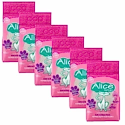 Alice Kartopu Kalın ve Beyaz Taneli Pudra Kokulu Kedi Kumu