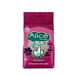 Alice Kartopu Kalın ve Beyaz Taneli Topaklaşan Pudra Kokulu Kedi Kumu