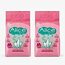 Alice Kartopu İnce ve Beyaz Taneli Pudra Kokulu Kedi Kumu