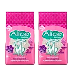 Alice Kartopu Kalın ve Beyaz Taneli Pudra Kokulu Kedi Kumu