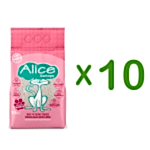 Alice İnce ve Beyaz Taneli Topaklaşan Pudra Kokulu Kedi Kumu