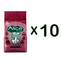 Alice İnce ve Beyaz Taneli Topaklaşan Pudra Kokulu Kedi Kumu