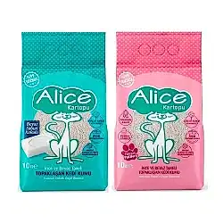 Alice Kartopu Ince Taneli Kedi Kumu Beyaz Sabun Ve Bebek Pudrası Kokulu 2x10 Lt.
