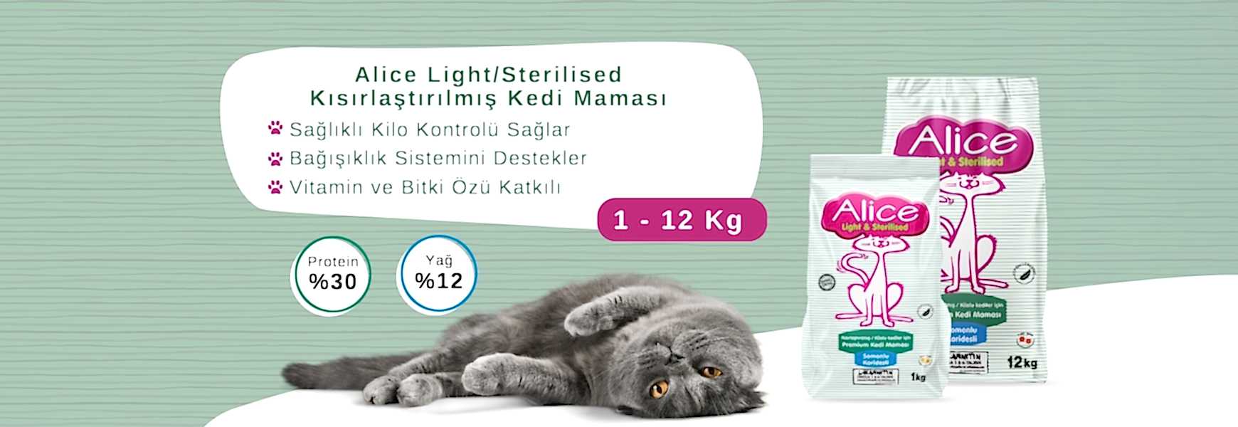 Alice Light Sterilised Kısır ve Kilolu Kedi Maması